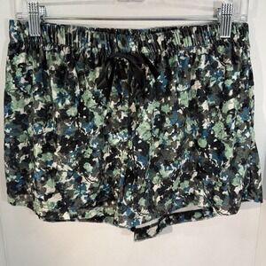 Tarte Intimates Blue Green Gray Velvet W/ Ribbon Trim Sleep Shorts Women's Large